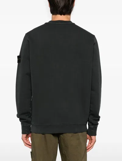 Stone Island Ribbed Crewneck Sweater With Hood And Pockets