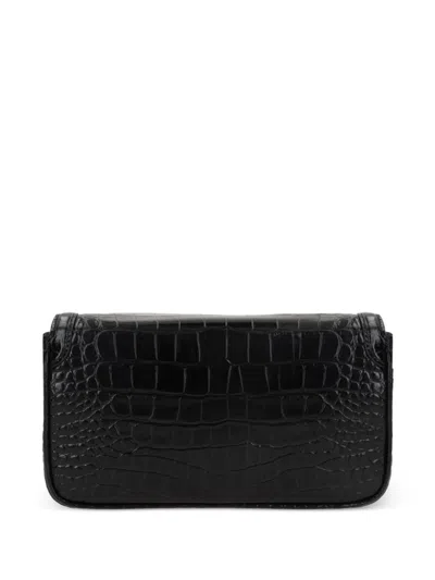 Tom Ford Day Bag Crocodile Shoulder Crossbody In Black