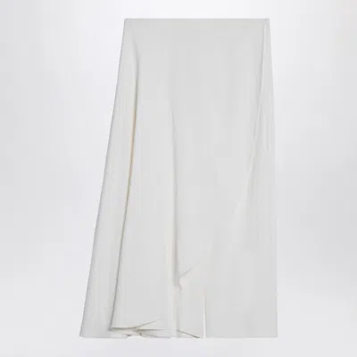 Alaïa Asymmetrical Wide-leg Pants In White