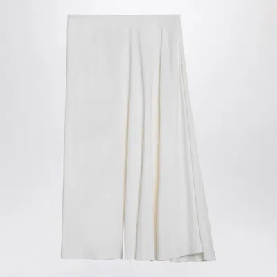 Alaïa Asymmetrical Wide-leg Pants In White
