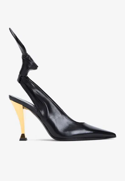 Givenchy Beauw Black Sling Pumps In Black