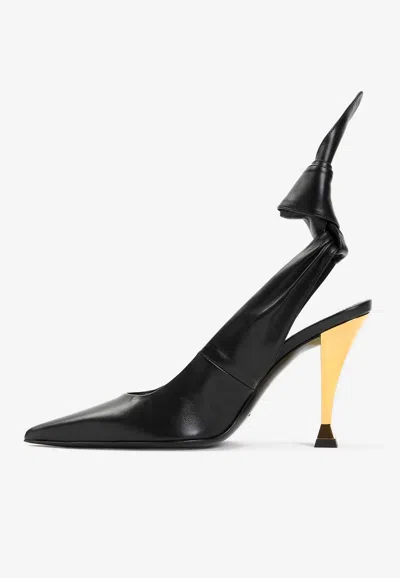 Givenchy Beauw Black Sling Pumps In Black
