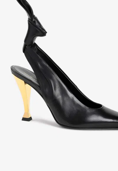 Shop Givenchy Beauw 95 Slingback Leather Pumps In Black