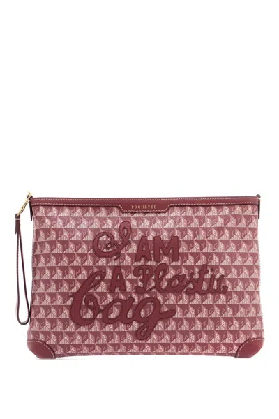 Shop Anya Hindmarch "clutch Bag With Plastic Bag Motif