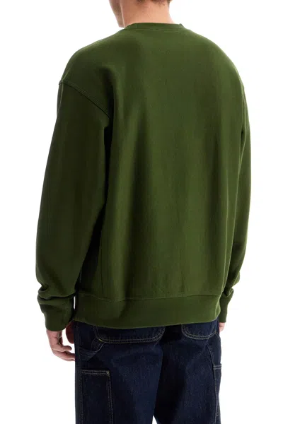 Carhartt American Script Crewneck Sweatshirt In Green