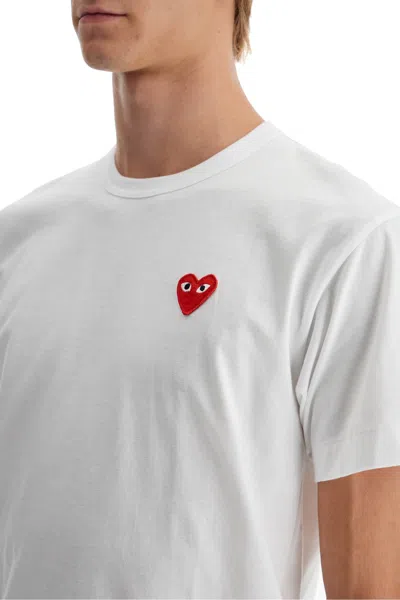 Shop Comme Des Garçons Play Unisex Heart Patch T-shirt With