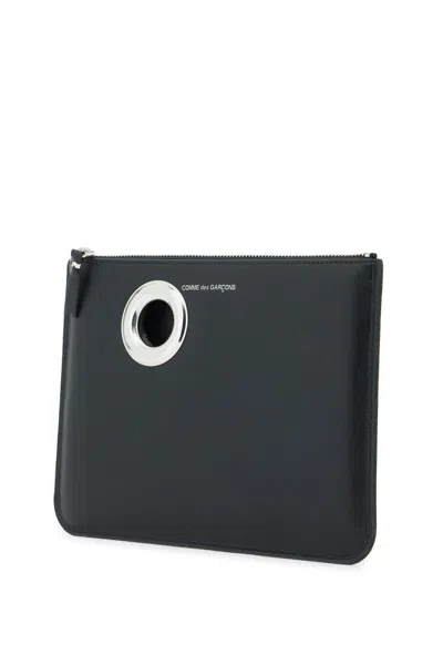 Comme Des Garçons Leather Pouch With Large Eyelet Detail