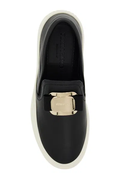 Ferragamo Women's New Vara Plate Slip-on Sneakers