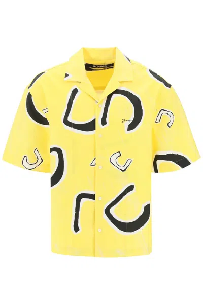 Jacquemus La Chemise Jean Monogramme Black Yellow