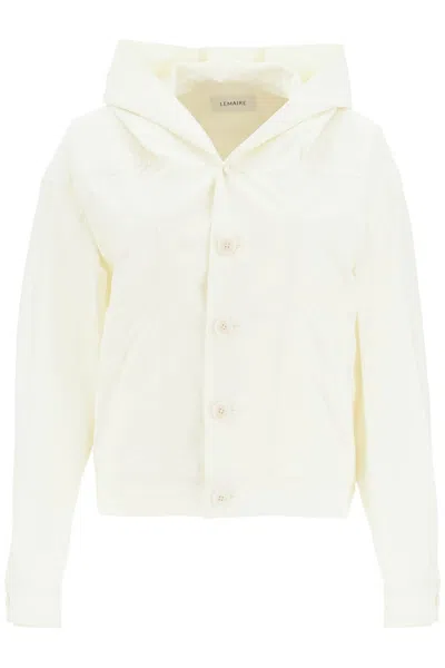 Lemaire Off-white Hooded Bomber Jacket