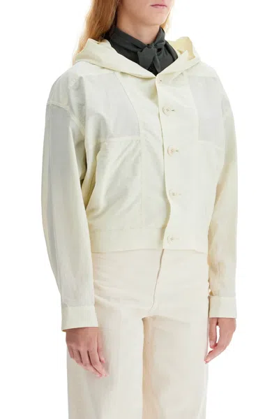 Lemaire Off-white Hooded Bomber Jacket