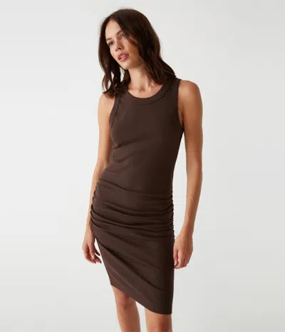 Michael Stars Wren Sleeveless Side Slit Knit Midi Dress In Pepm