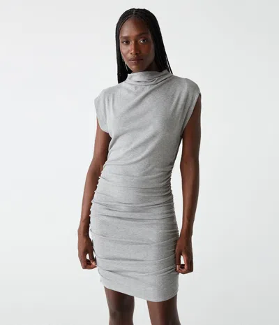 Michael Stars Gia Ribbed Power Shoulder Dress In Bert