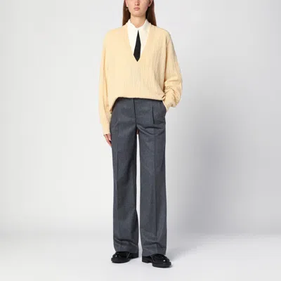The Garment Yellow Como Oversized V-neck Sweater In Yellow