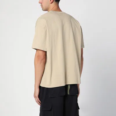 Brain Dead Graphic-print Crew-neck T-shirt In Beige