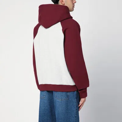 Brain Dead Drawstring Front Pocket Hoodie Raglan Sleeves In Brown