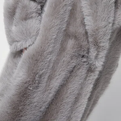 Sportmax Faux-fur Coat In Grey