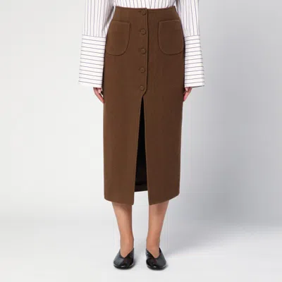Margaux Lonnberg Margaux Lönnberg Jagger Midi Skirt In Brown