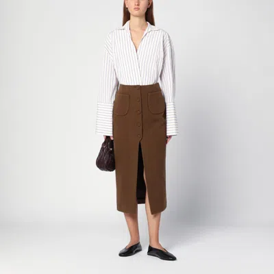 Margaux Lonnberg Margaux Lönnberg Jagger Midi Skirt In Brown