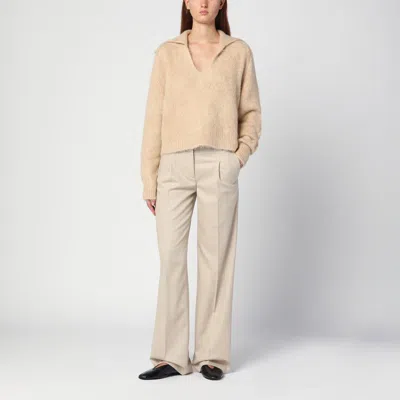 Loulou Studio Straight-leg Casual Pants In Beige