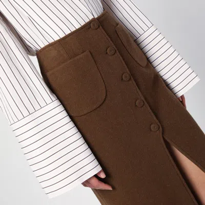 Margaux Lonnberg Margaux Lönnberg Jagger Midi Skirt In Brown