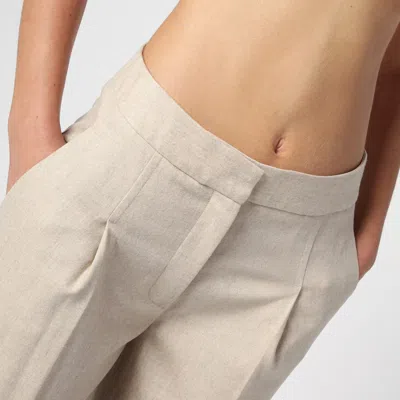 Loulou Studio Straight-leg Casual Pants In Beige