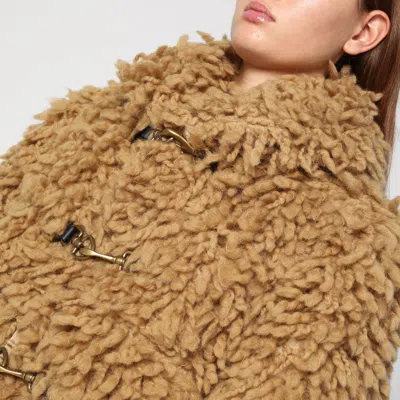 Burberry Beige Wool-blend Short Jacket Women In Brown