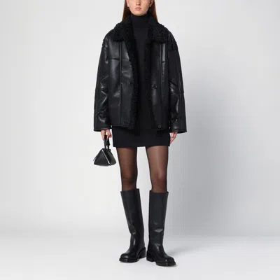 The Garment Brooklyn Aviator Black Jacket In Black