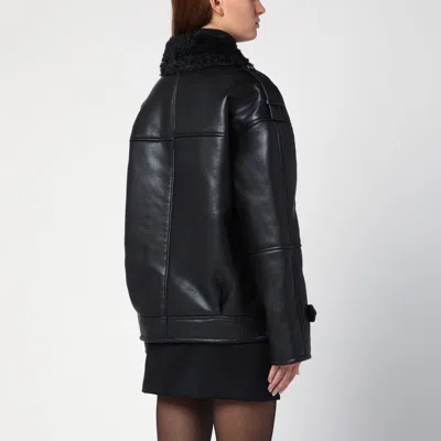 The Garment Brooklyn Aviator Black Jacket In Black