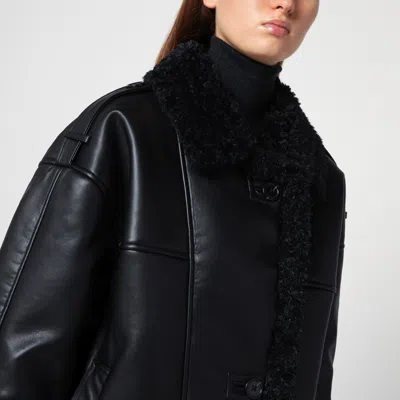 The Garment Brooklyn Aviator Black Jacket In Black