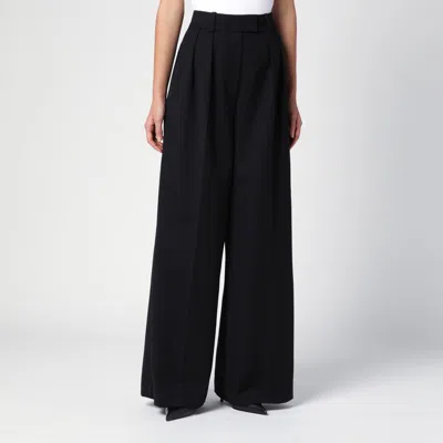 Shop Anine Bing Black Wool-blend Carrie Trousers