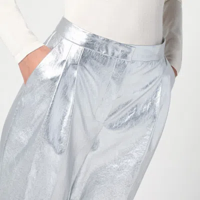 Shop The Garment Silver Andy Wide Trousers In Metal