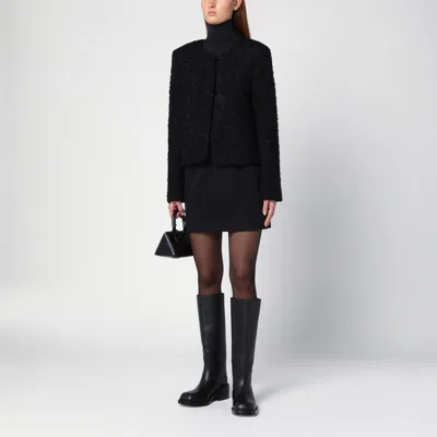 The Garment Recycled Wool Blend Black Vienna Jacket In Black