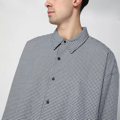 New Amsterdam Surf Association Wool Blend Checked Shirt In Black