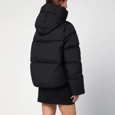 Sportmax Black Waterproof Technical Fabric Down Jacket In Grey