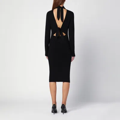 Shop Givenchy Black Wool-blend Turtleneck Dress