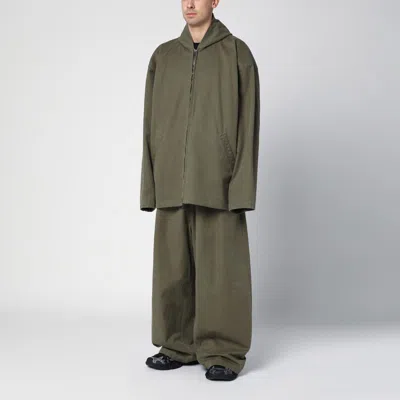 Balenciaga Heavy Cotton Green Over Jacket In Green