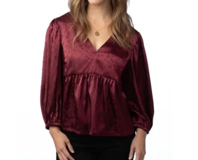 Crosby By Mollie Burch Eleanor Top In Wine In Pink
