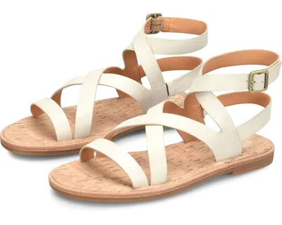 Kork-ease Women's Bryleigh Flat Sandal In Cream Leather In Multi