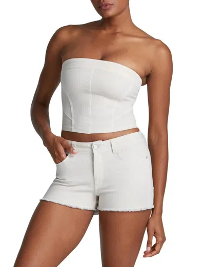 Commando Do It All Denim Tube Top In Porcelain In White