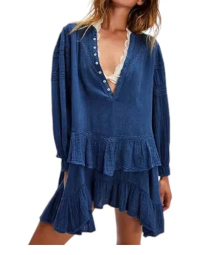 Free People Sachi Mini Dress In Navy In Blue