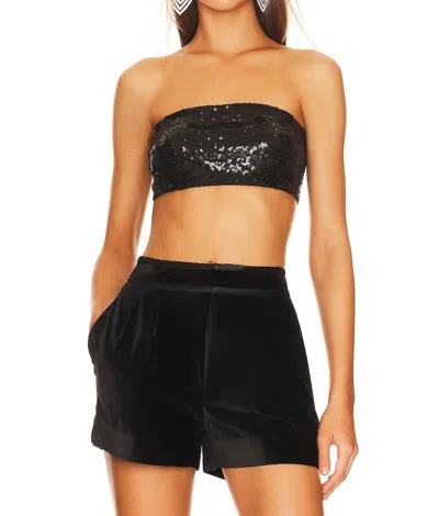 Commando Sequin Bandeau In Black In Black