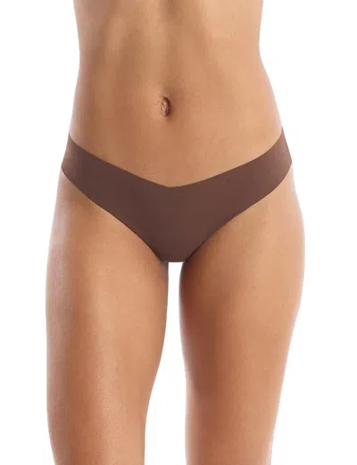 Commando Low Rise Thong Panty In Mocha In Brown