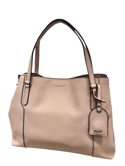 Bally Seraphine 6224466 Blush Leather Shoulder/tote Bag In Pink