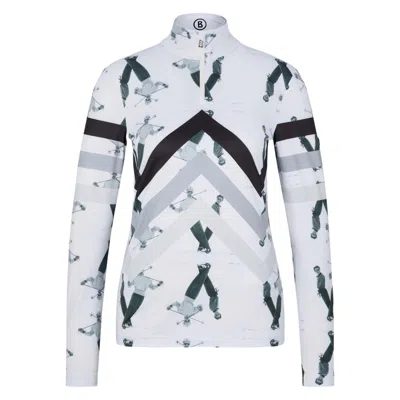 Bogner Beline First Layer Top In White/grey In Multi