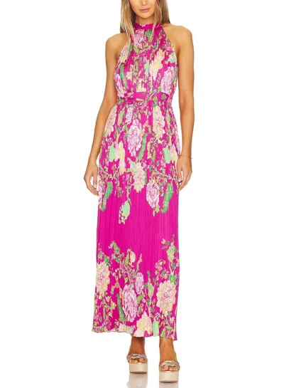 Rococo Sand Chloe Long Dress In Fuchsia Pink In Multi