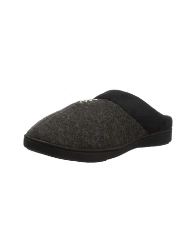 Isotoner Women's Marisol Microsuede Hoodback Slipper In Black In Black