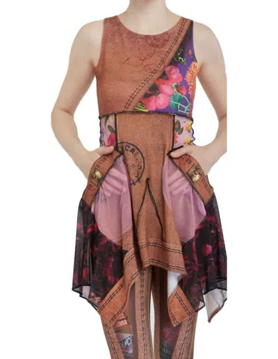 Ipng Let's Go Luggage Illusion Gypsy Tunic In Multi In Multi