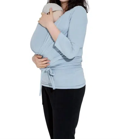 Liv Maternity Long-sleeve Babywearing Top In Powder Blue In Blue