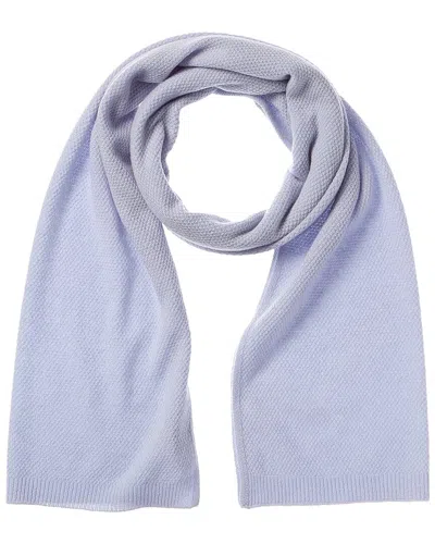 Phenix Lightweight Moss Stitch Cashmere Scarf In Blue